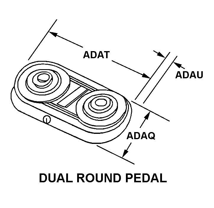 DUAL ROUND PEDAL style nsn 5930-00-815-2454