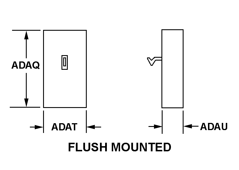 FLUSH MOUNTED style nsn 5930-01-016-0184