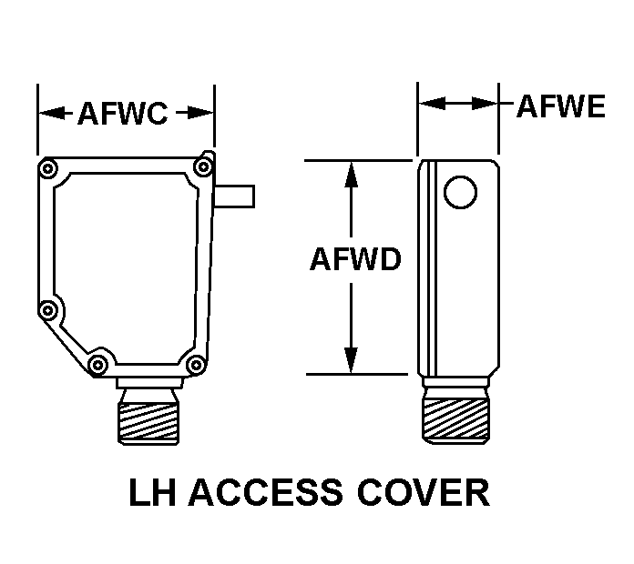 LH ACCESS COVER style nsn 5930-00-257-2084