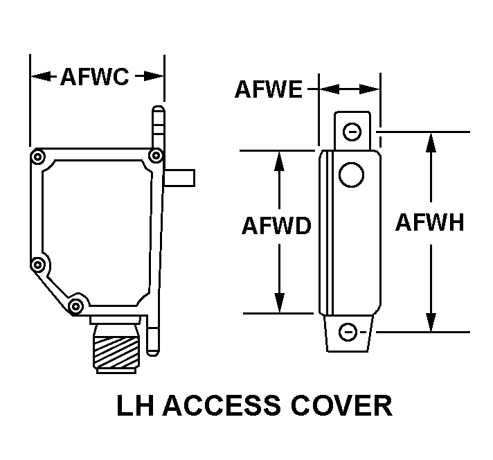 LH ACCESS COVER style nsn 5930-00-808-5707