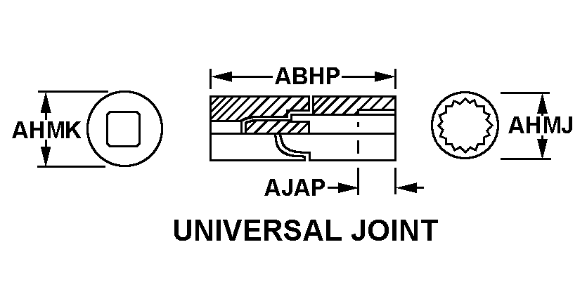 UNIVERSAL JOINT style nsn 5120-01-522-7901