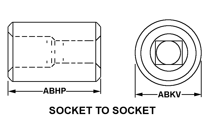 SOCKET TO SOCKET style nsn 5120-00-001-4090
