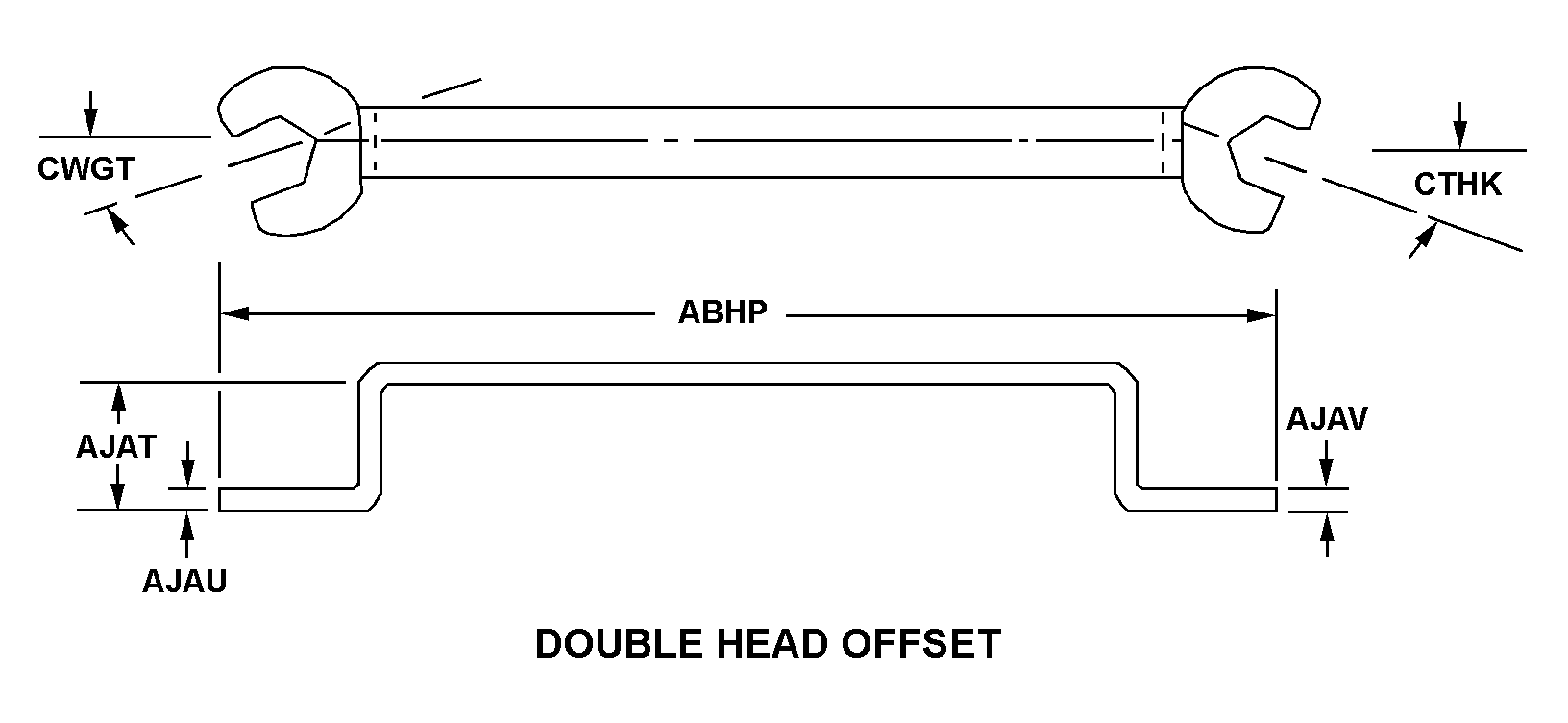 DOUBLE HEAD OFFSET style nsn 5120-01-632-6855