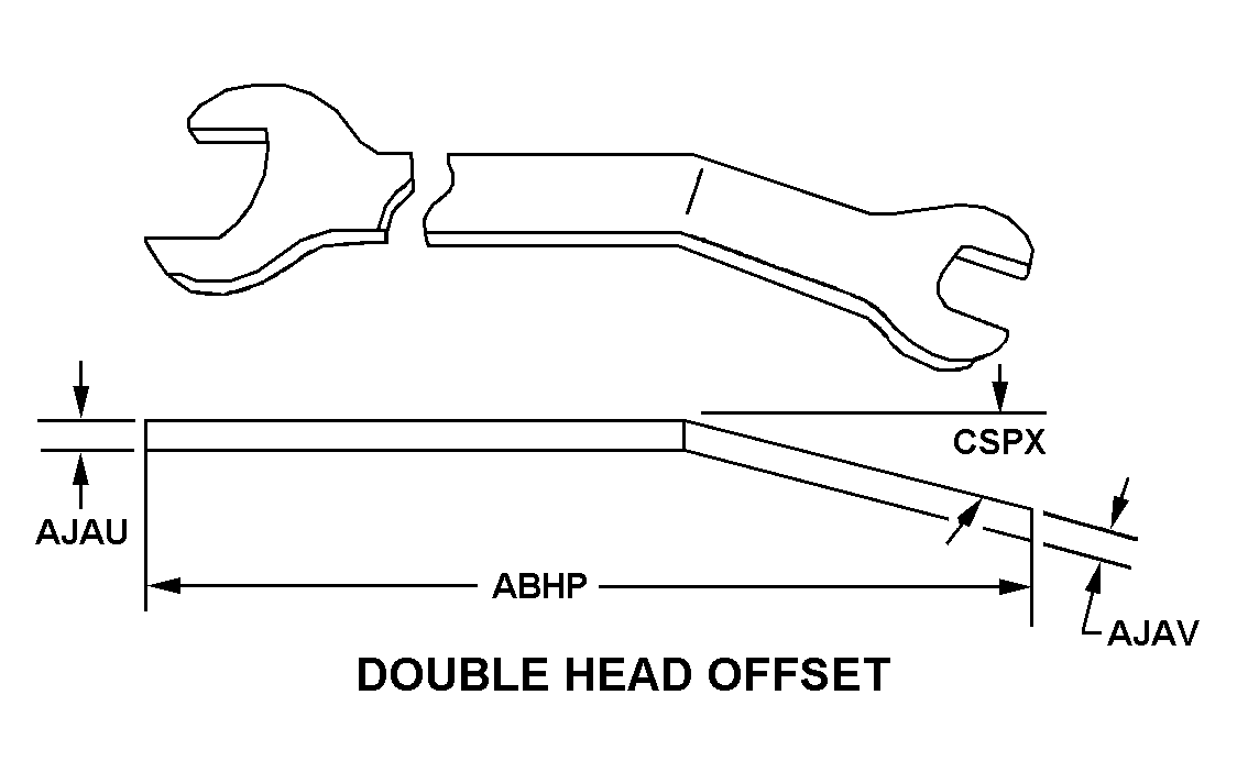 DOUBLE HEAD OFFSET style nsn 5120-01-632-8036