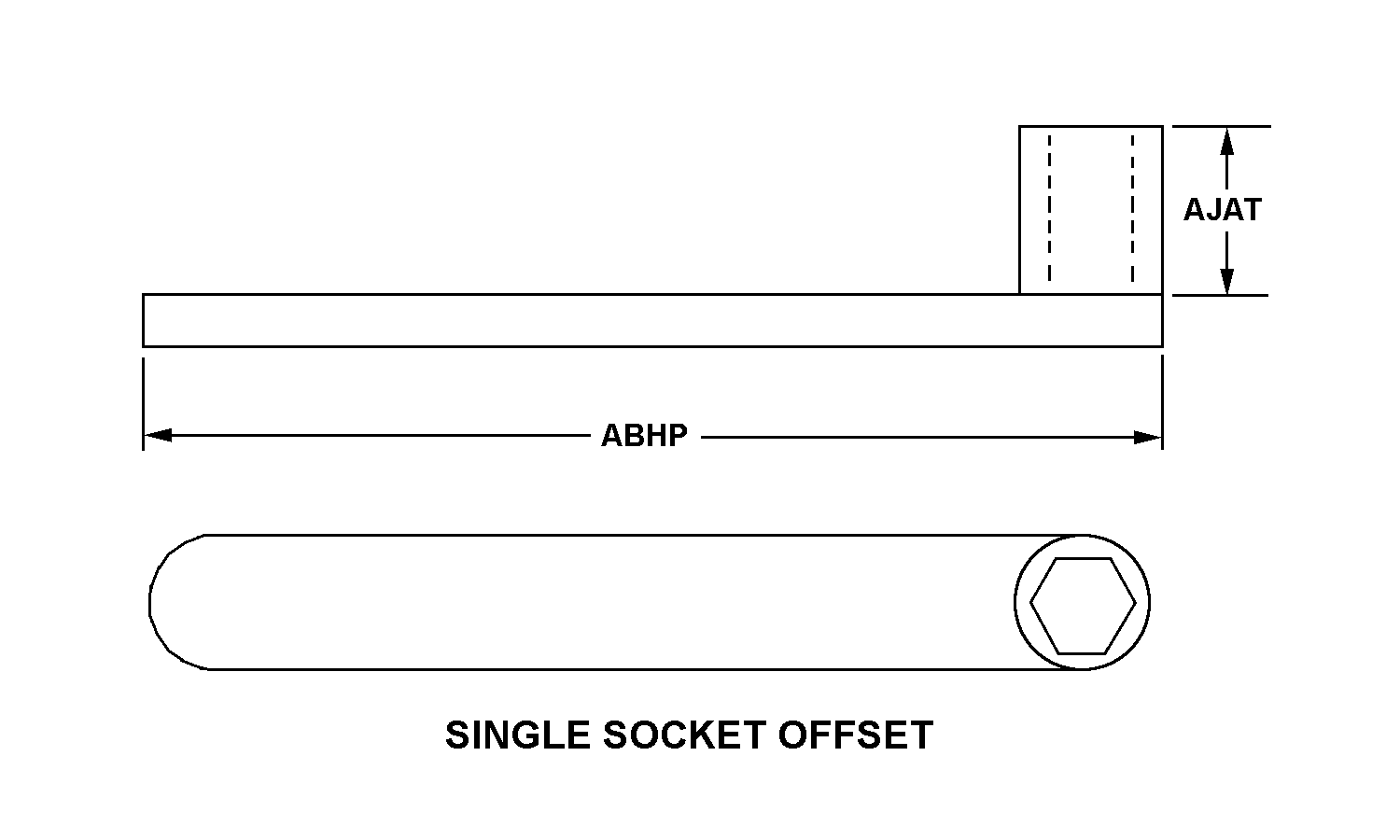 SINGLE SOCKET OFFSET style nsn 5120-01-434-7701