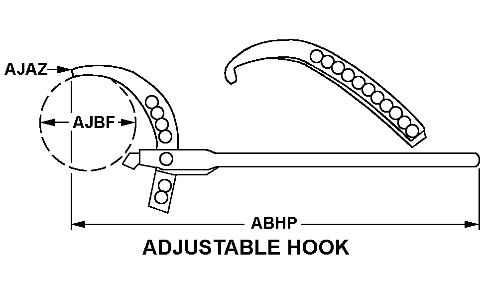 ADJUSTABLE HOOK style nsn 5120-01-531-5082