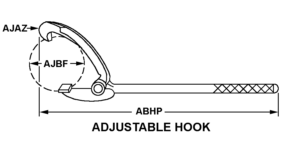 ADJUSTABLE HOOK style nsn 5120-01-399-8966