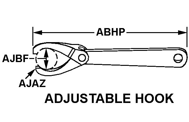 ADJUSTABLE HOOK style nsn 5120-01-399-8966