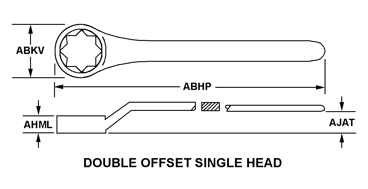 DOUBLE OFFSET SINGLE HEAD style nsn 5120-00-540-0137