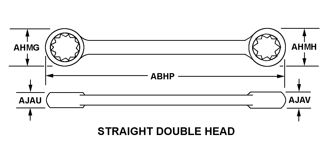 STRAIGHT DOUBLE HEAD style nsn 5120-01-431-0051