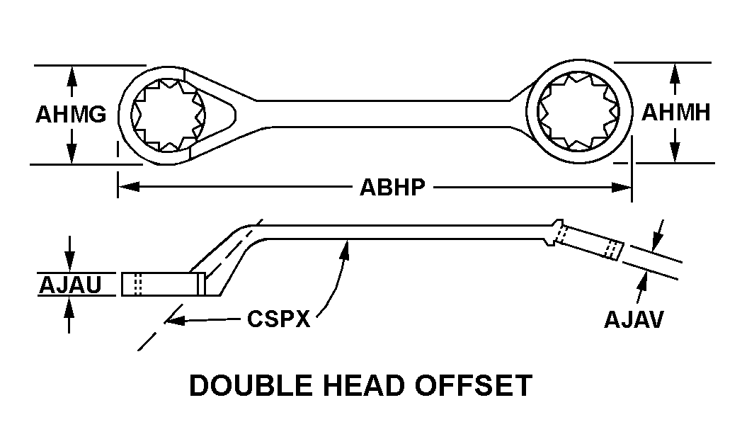 DOUBLE HEAD OFFSET style nsn 5120-01-632-6855