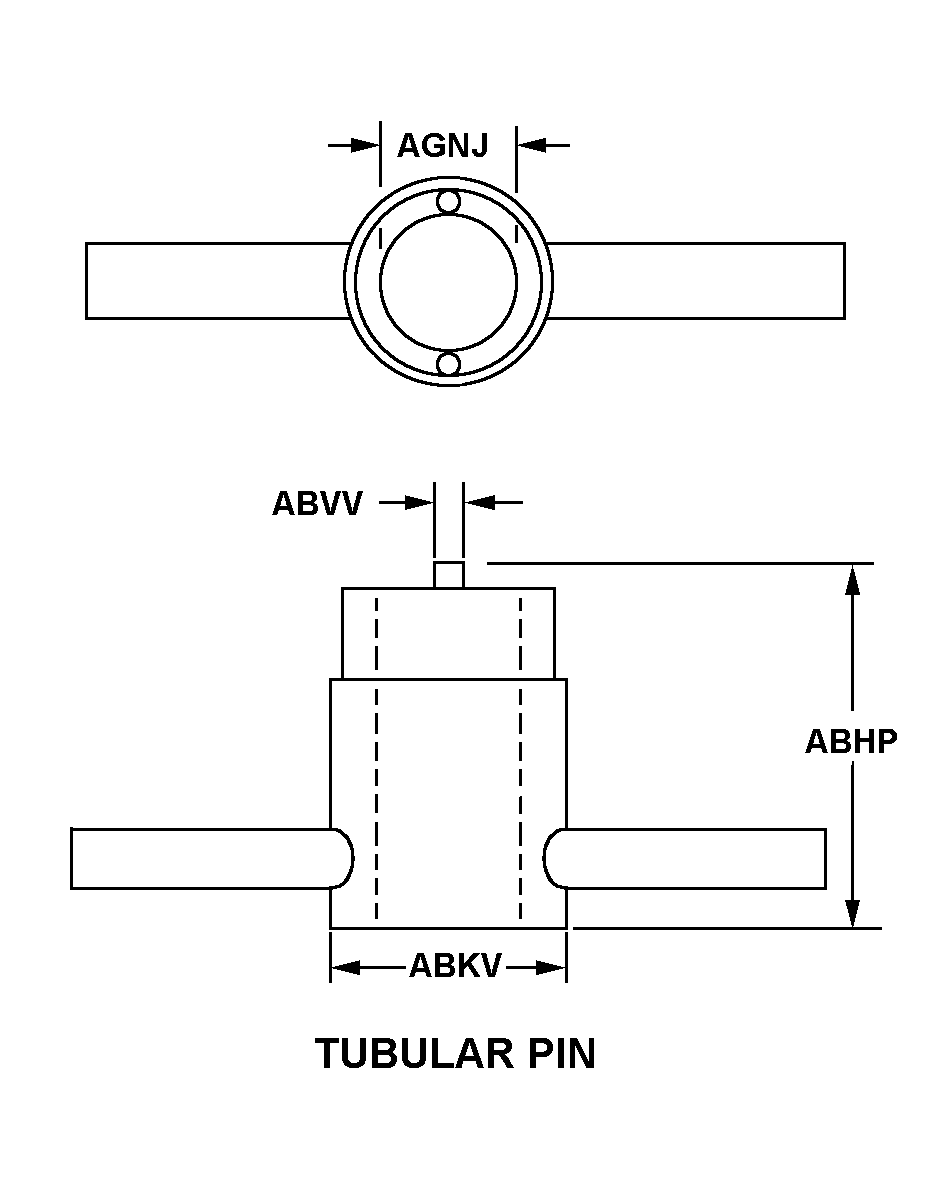 TUBULAR PIN style nsn 5120-00-608-8246