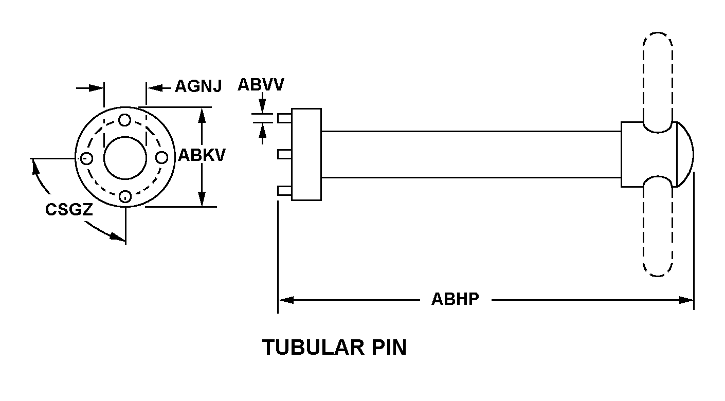 TUBULAR PIN style nsn 5120-01-419-5173