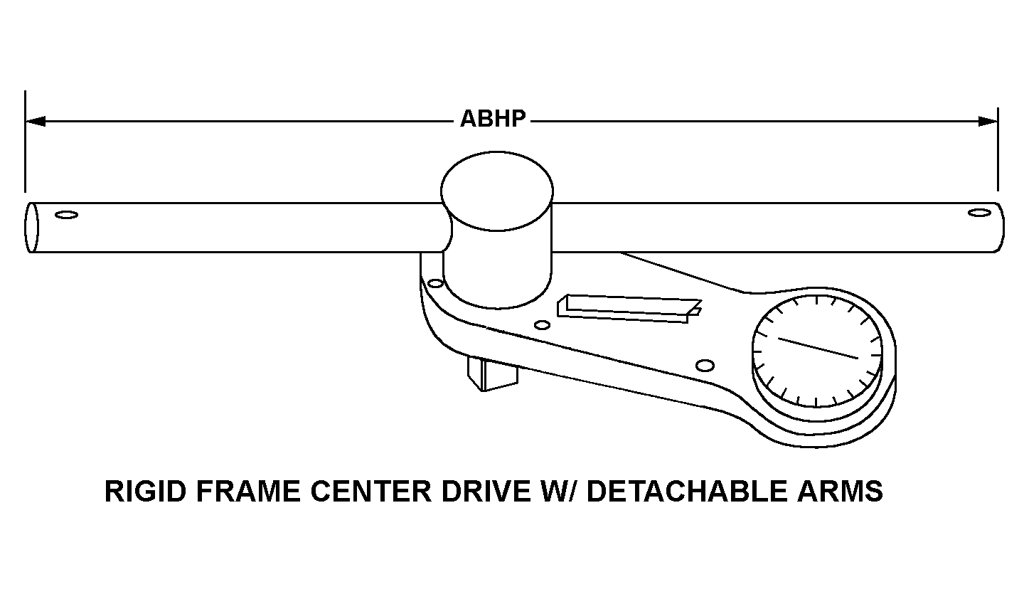 RIGID FRAME CENTER DRIVE W/DETACHABLE ARMS style nsn 5120-01-399-9004