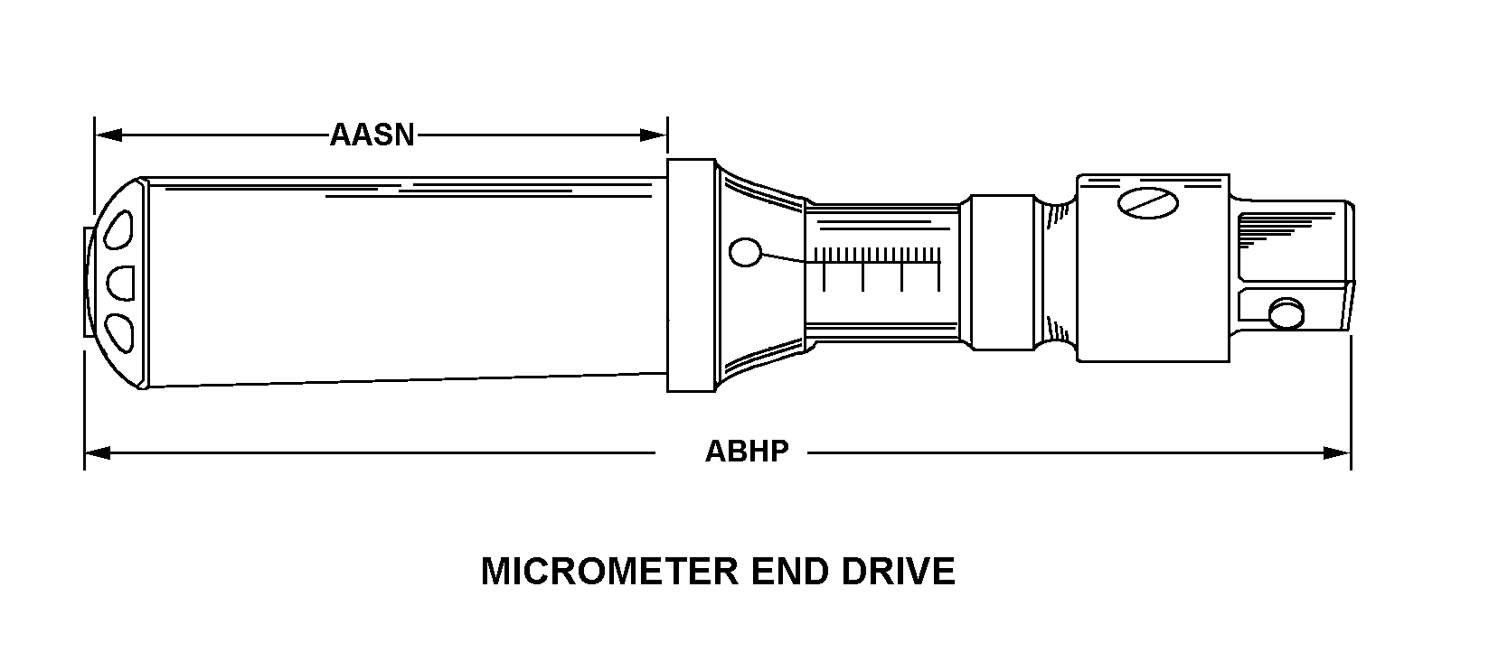 MICROMETER END DRIVE style nsn 5120-00-943-0941