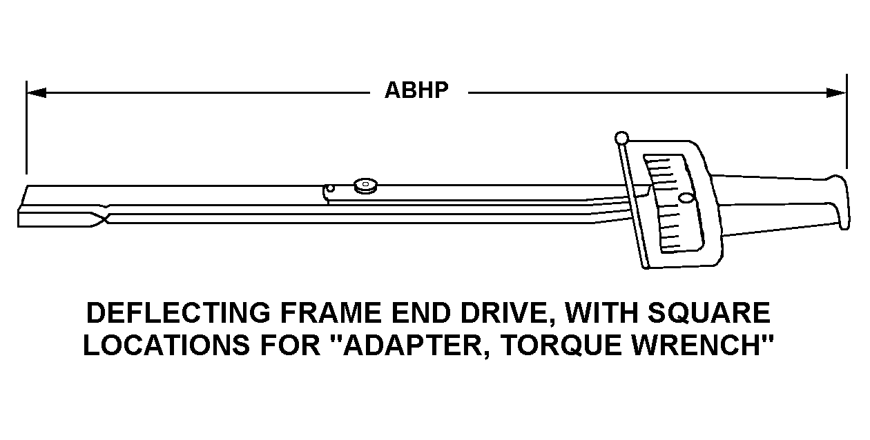 5120-00-564-6151 FIIG A102A0 deflecting frame end drive, w/square locations for adapter, torque wrench style DEFLECTING FRAME END DRIVE, W/SQUARE LOCATIONS FOR ADAPTER, TORQUE WRENCH style nsn 5120-00-564-6151