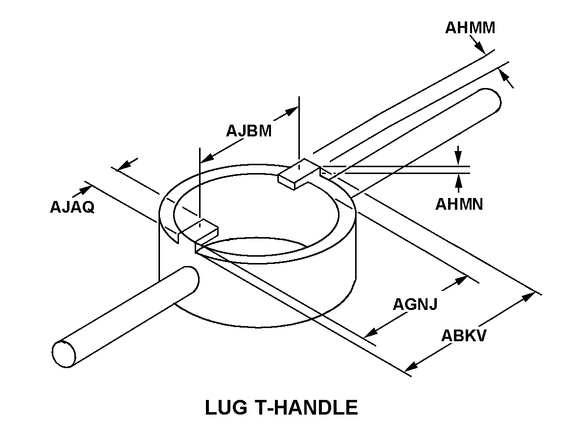 LUG T-HANDLE style nsn 5120-00-168-4728