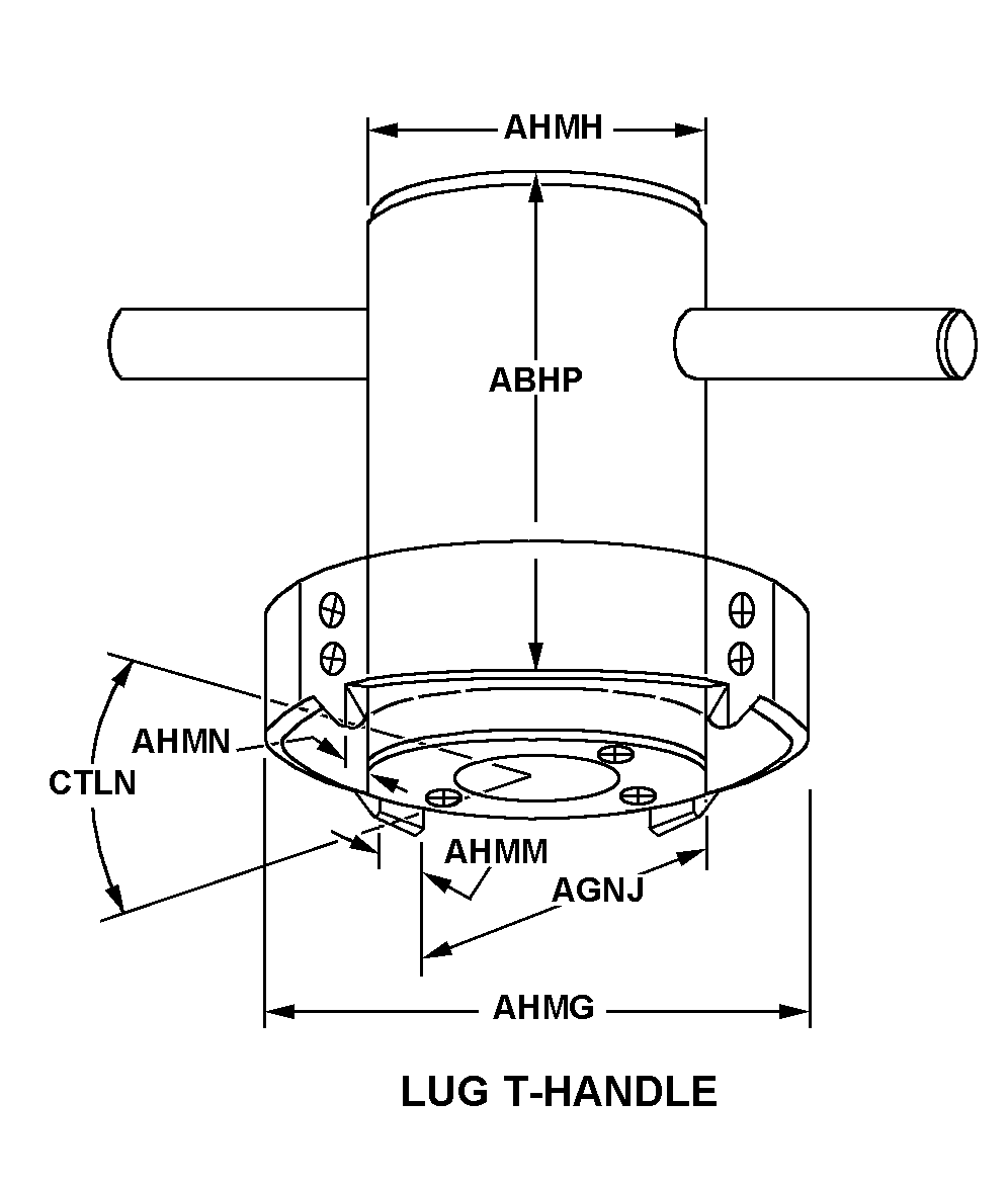 LUG T-HANDLE style nsn 5120-00-168-4728