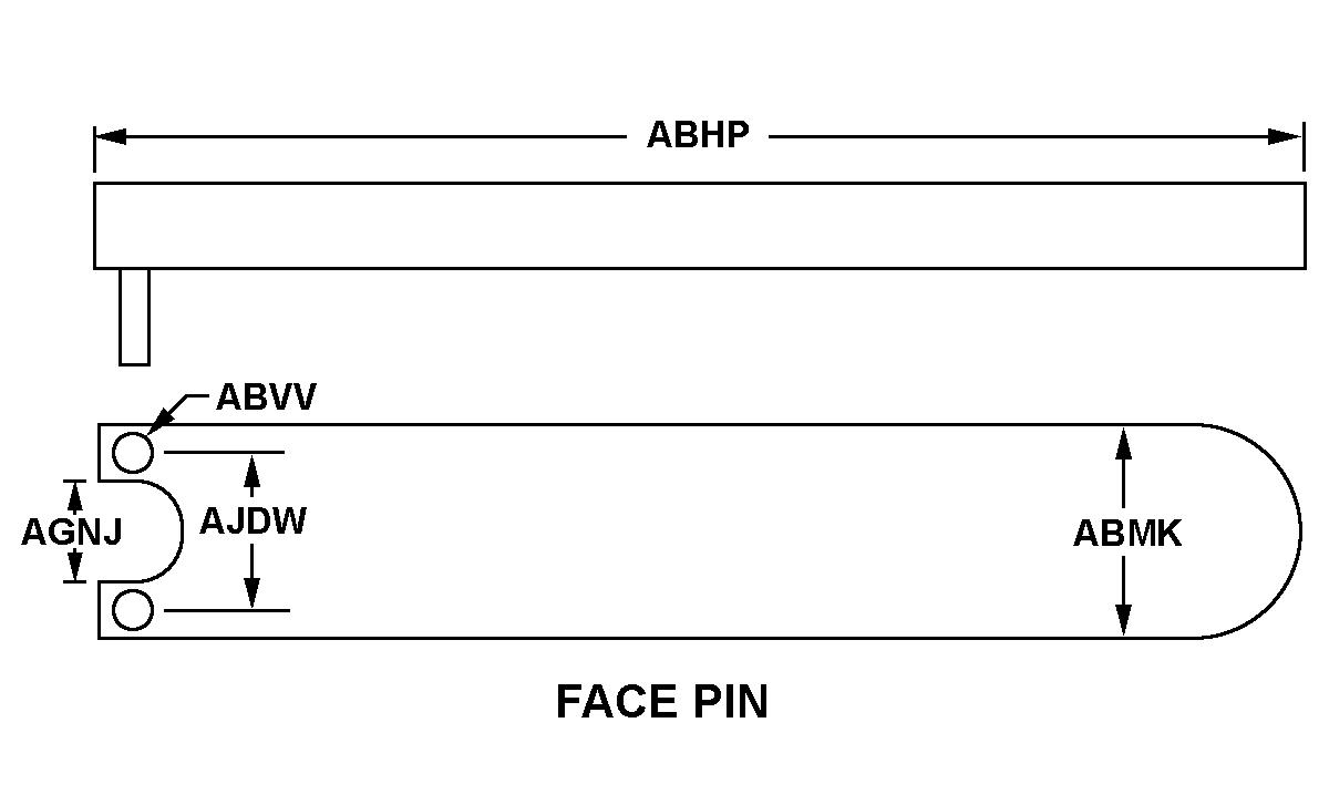 FACE PIN style nsn 5120-00-421-1263