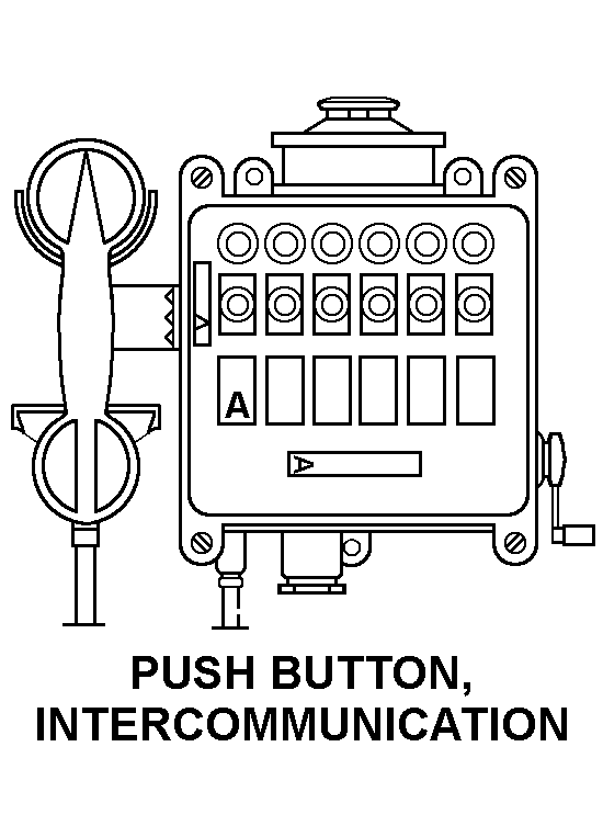 PUSH BUTTON, INTERCOMMUNICATION style nsn 5805-01-298-0121