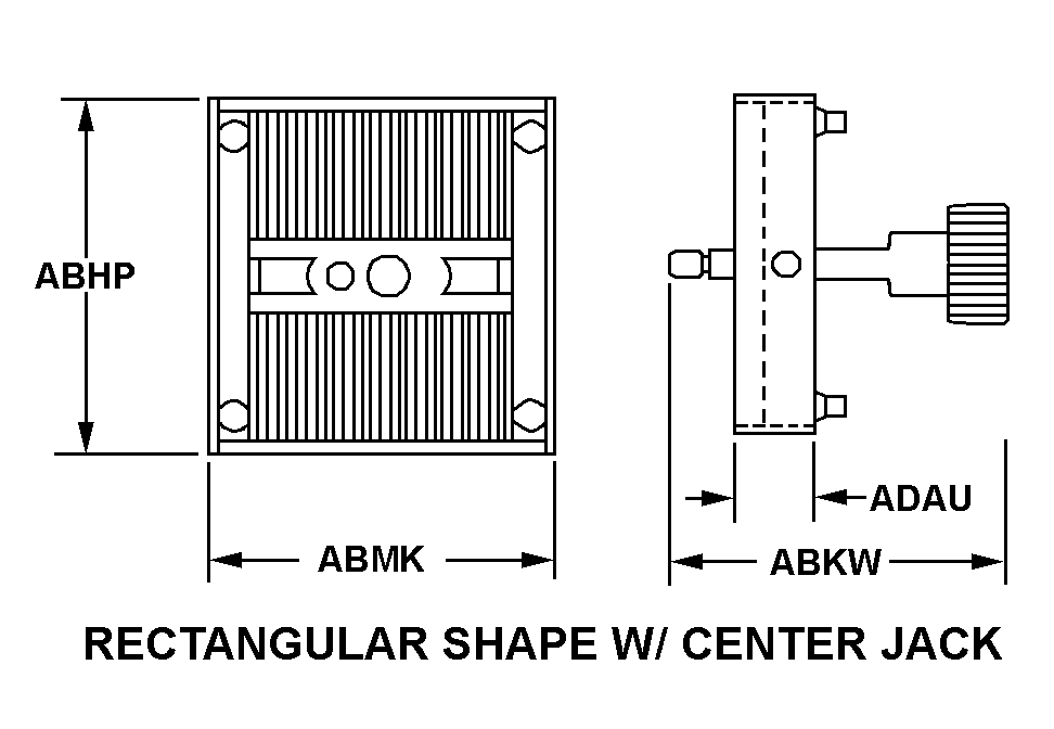 RECTANGULAR SHAPE W/CENTER JACK style nsn 5935-01-426-4020