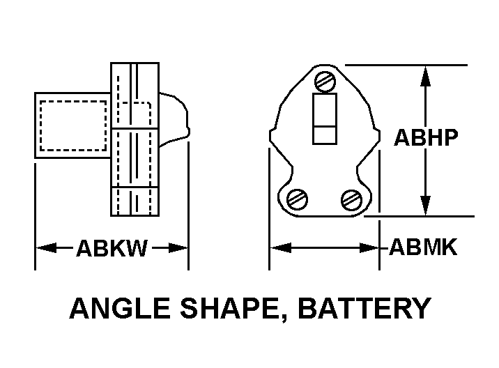 ANGLE SHAPE, BATTERY style nsn 5935-00-632-6006