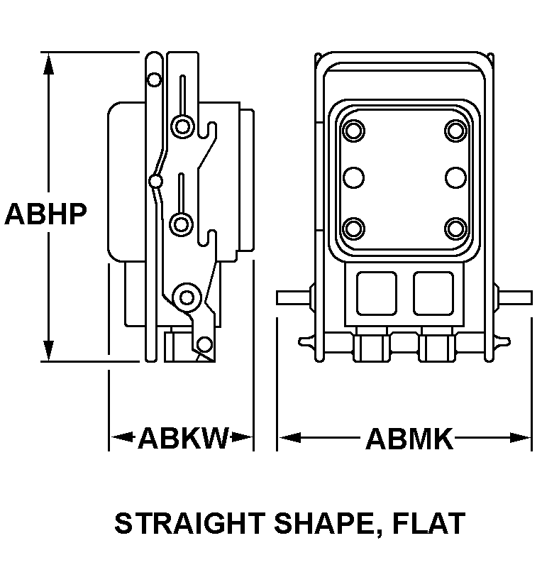 STRAIGHT SHAPE, FLAT style nsn 5935-00-557-1081