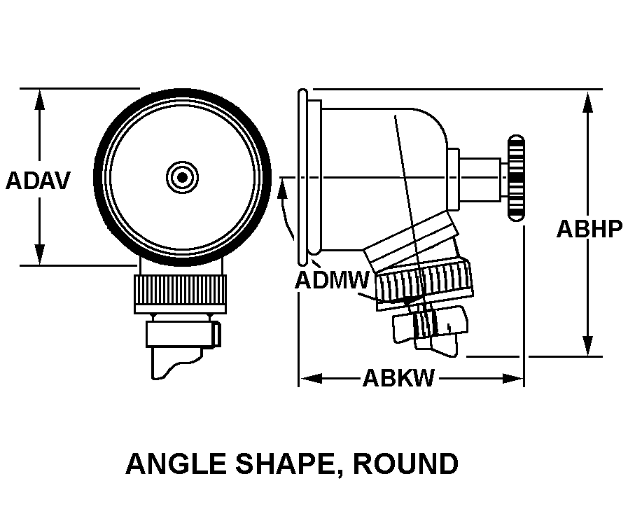 ANGLE SHAPE, ROUND style nsn 5935-01-248-9308