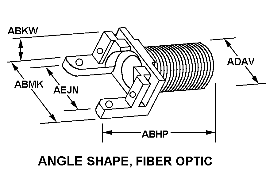 ANGLE SHAPE, FIBER OPTIC style nsn 6060-01-516-9780