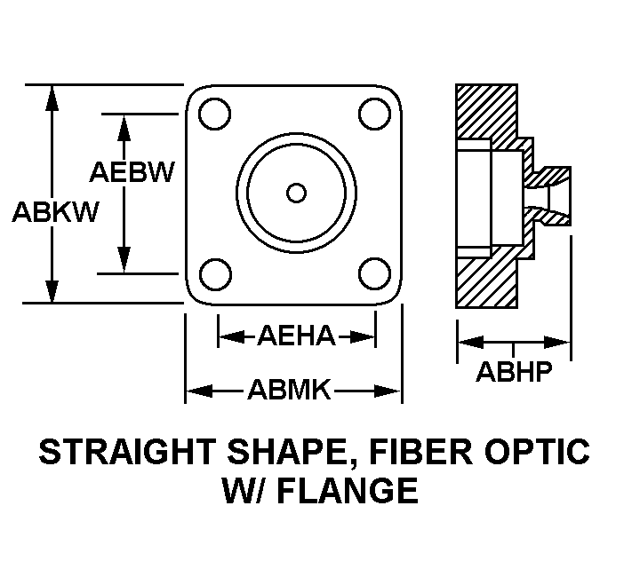 STRAIGHT SHAPE, FIBER OPTIC W/FLANGE style nsn 5935-01-467-6001