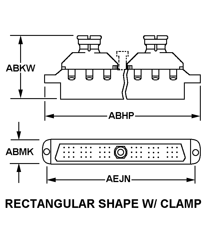 RECTANGULAR SHAPE W/CLAMP style nsn 5935-01-495-6124