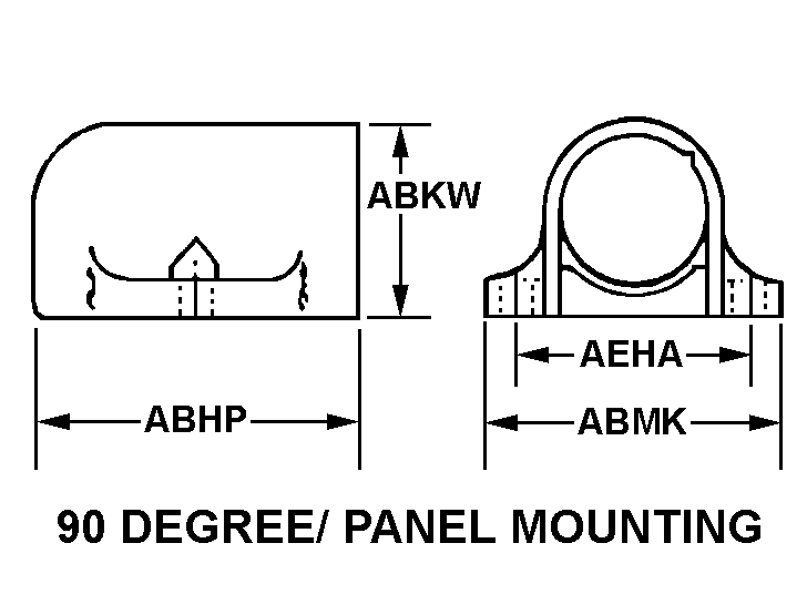 90 DEGREE/PANEL MOUNTING style nsn 5935-00-232-2869