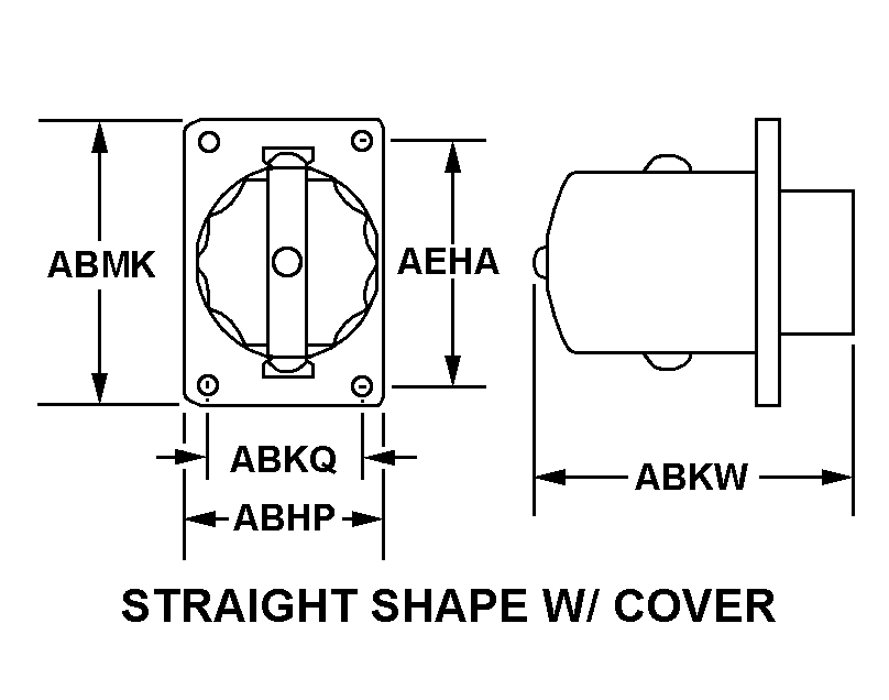 STRAIGHT SHAPE W/COVER style nsn 5935-00-021-3342