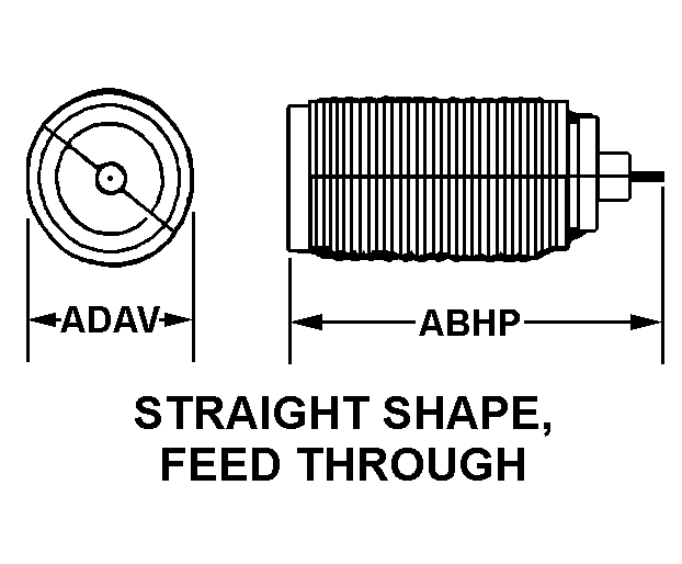 STRAIGHT SHAPE, FEED THROUGH style nsn 5935-01-351-4720