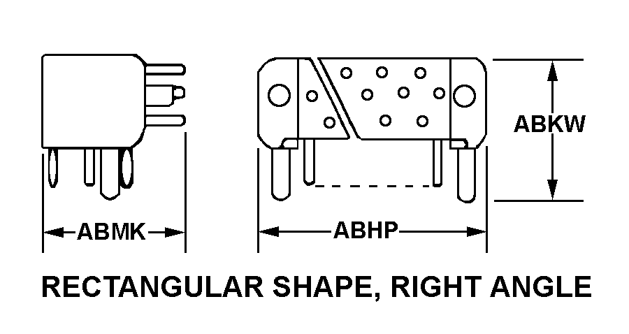 RECTANGULAR SHAPE, RIGHT ANGLE style nsn 5935-00-138-1464