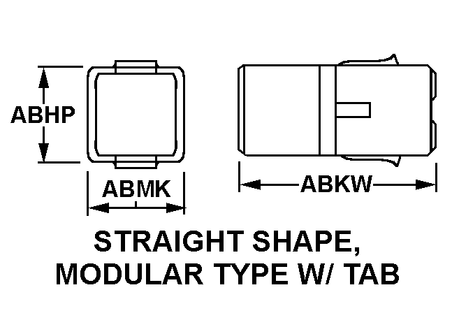 STRAIGHT SHAPE, MODULAR TYPE W/TAB style nsn 5935-01-463-2024