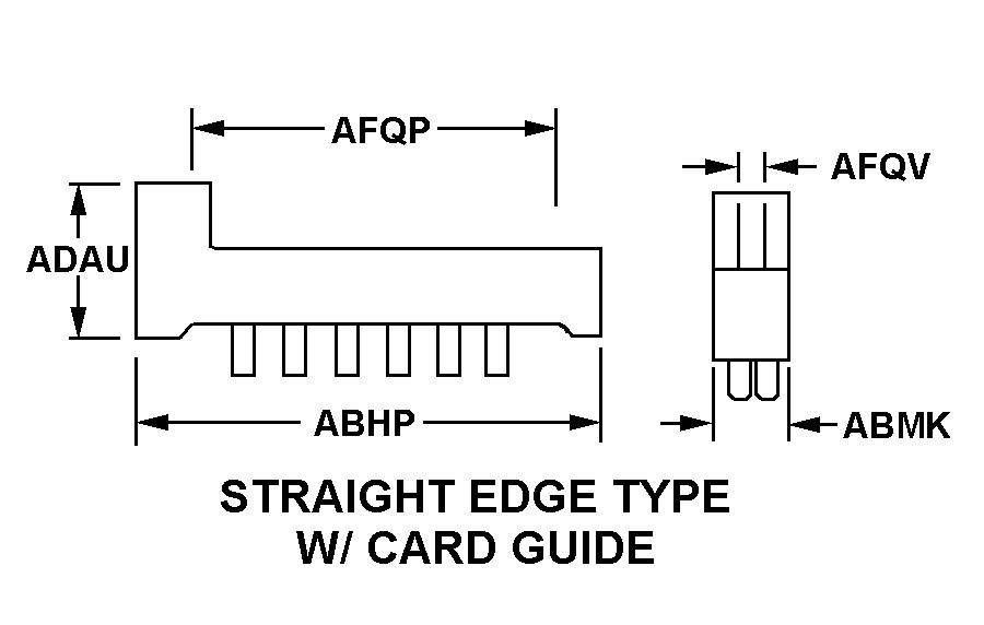 STRAIGHT EDGE TYPE W/CARD GUIDE style nsn 5935-00-766-3195