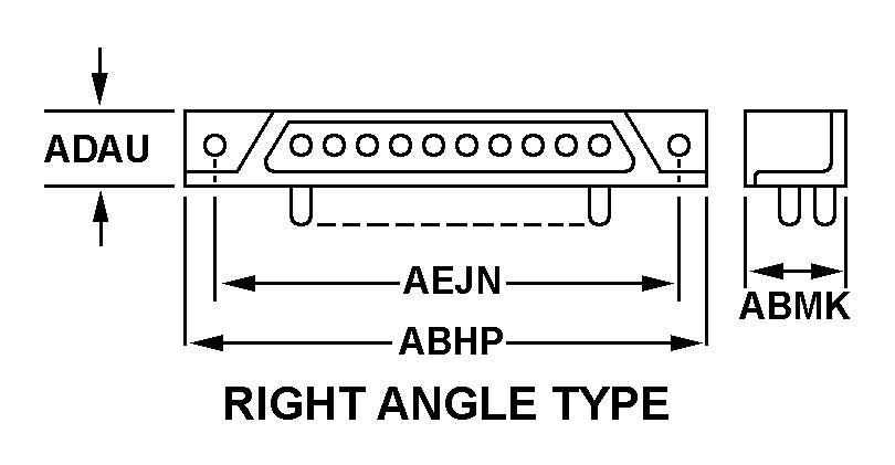 RIGHT ANGLE TYPE style nsn 5935-01-125-6718