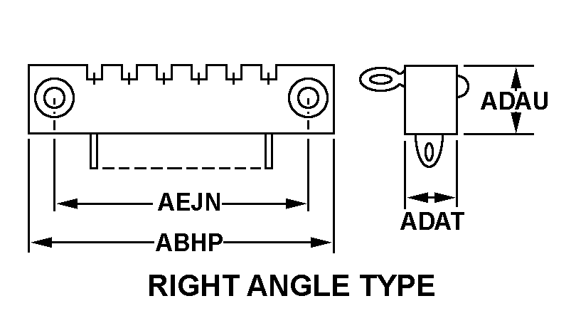 RIGHT ANGLE TYPE style nsn 5935-01-195-2200