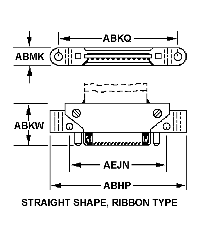 STRAIGHT SHAPE, RIBBON TYPE style nsn 5935-01-399-3617