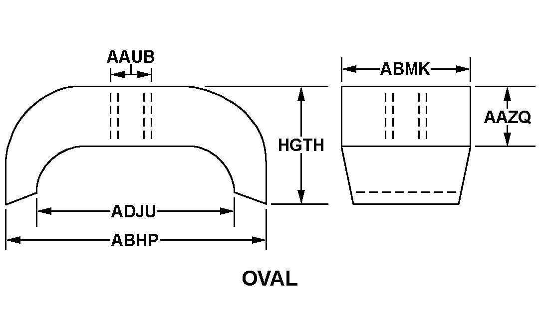 OVAL style nsn 5340-00-205-6617