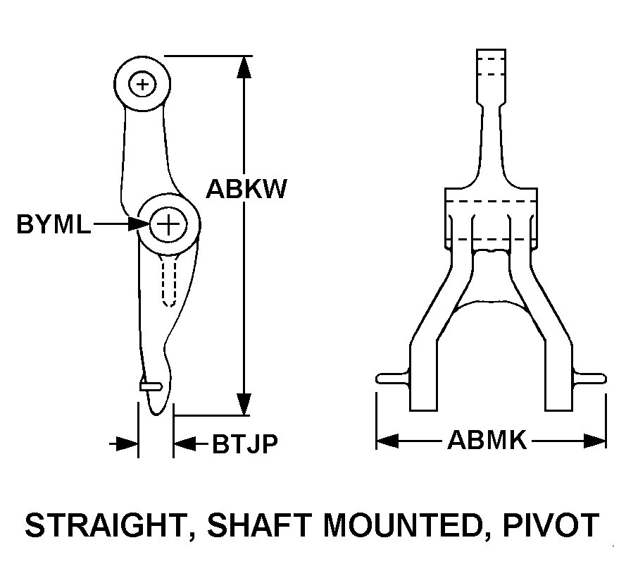 STRAIGHT, SHAFT MOUNTED, PIVOT style nsn 2520-00-631-3615