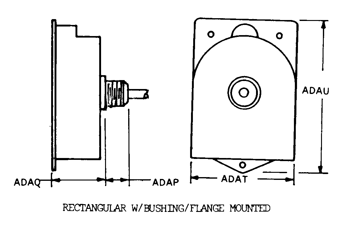 RECTANGULAR W/BUSHING/FLANGE MOUNTED style nsn 5905-01-467-2244