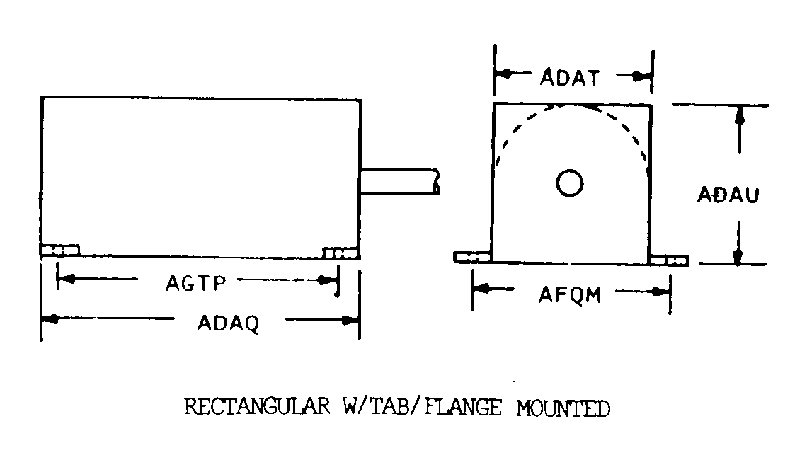 RECTANGULAR W/TAB/FLANGE MOUNTED style nsn 5905-00-153-4092