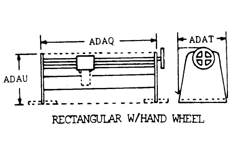 RECTANGULAR W/HAND WHEEL style nsn 5905-01-122-4302