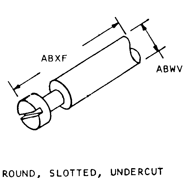 ROUND, SLOTTED, UNDERCUT style nsn 5905-01-115-7180