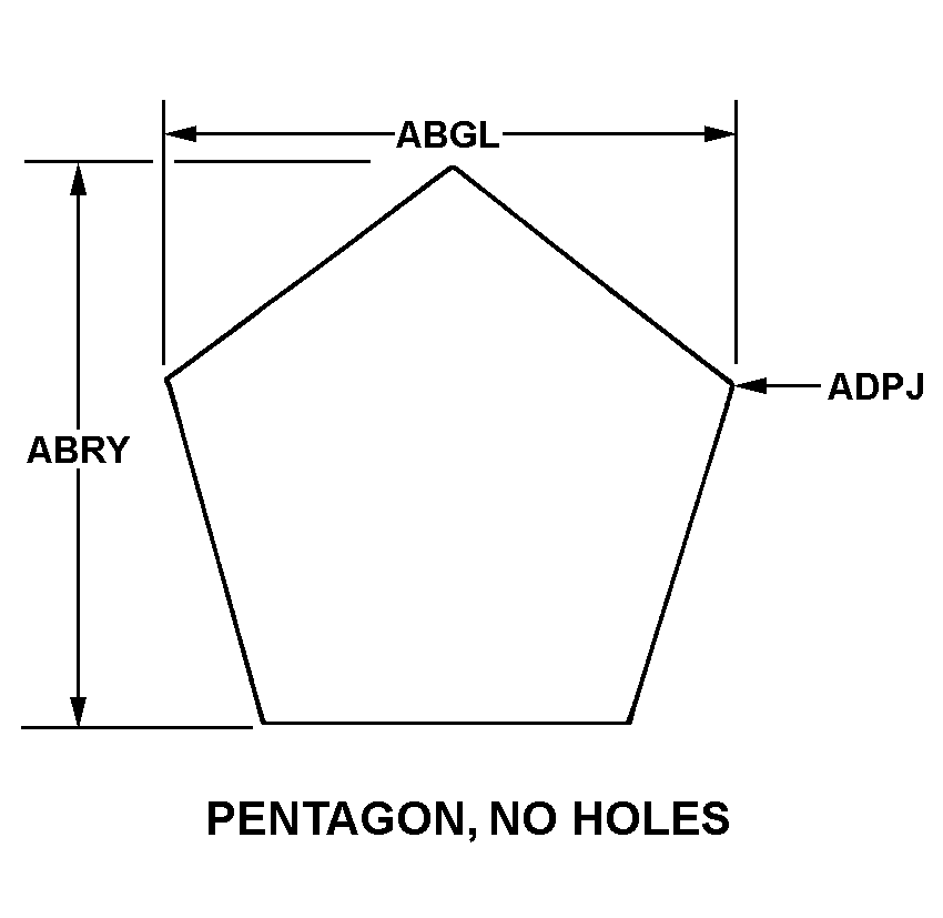 PENTAGON, NO HOLES style nsn 5340-01-052-9678