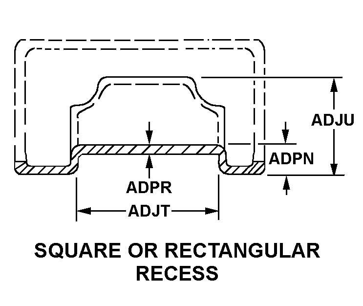 SQUARE OR RECTANGULAR RECESS style nsn 1560-00-623-6517