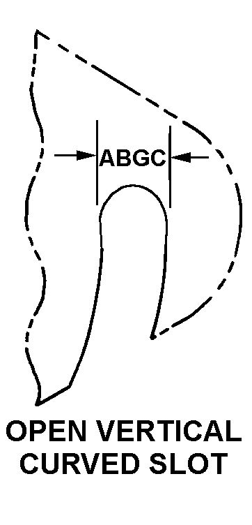 OPEN VERTICAL CURVED SLOT style nsn 5340-01-005-2651