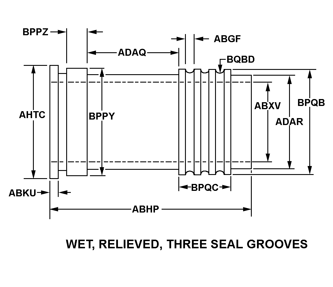 WET, RELIEVED, THREE SEAL GROOVES style nsn 4310-01-368-0148